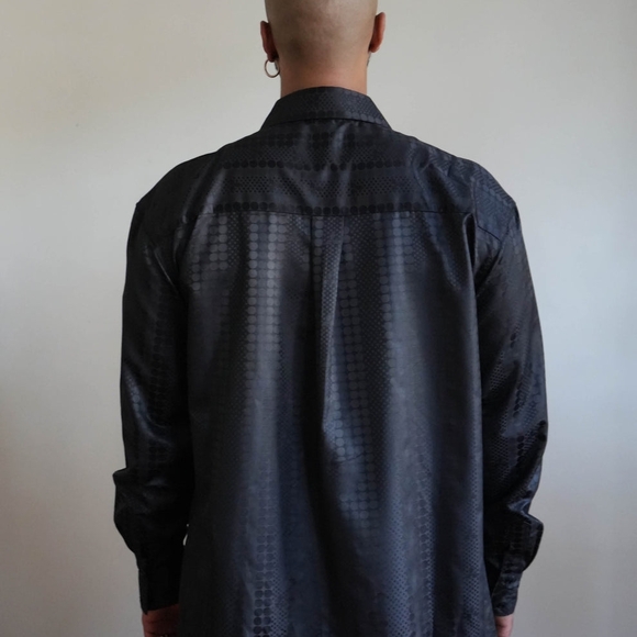 Marche Rue Dix Gamble Noir Satin Jacquard Shirt/Pants - Picture 8 of 15